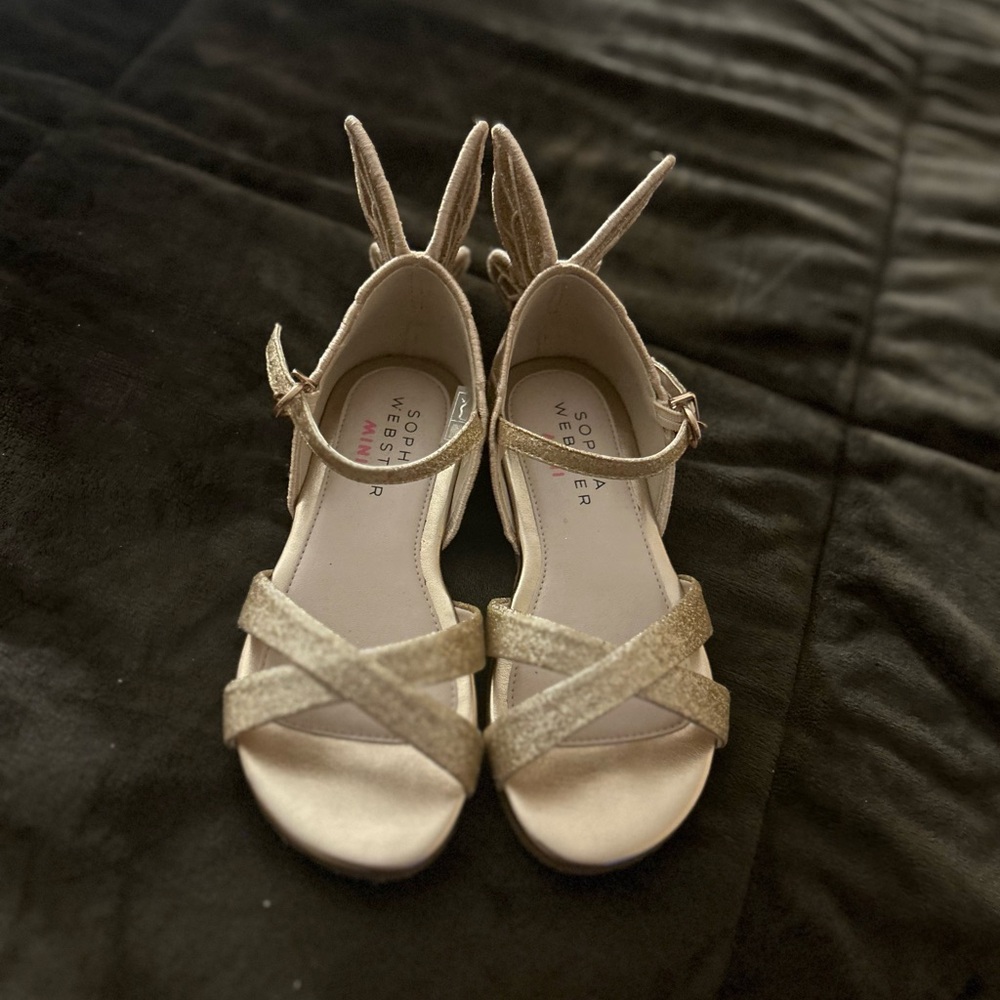 SOPHIA WEBSTER MINI
Girls Gold Leather Heavenly Sandals